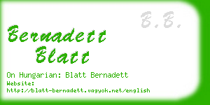 bernadett blatt business card